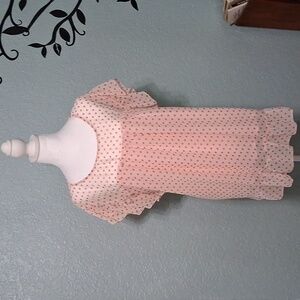 Suzanne Betro Pink Polka Dot Blouse